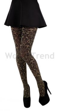 Pamela Mann Baroque Strumpfhose mit Gold Lurex