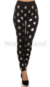  Totenkopf gemusterte Leggings